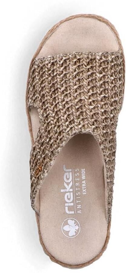 SnelShoppen Rieker 69280-60 Dames Sandalen Comfortabele Schoenen Leer Zwart Perfect voor Zomer Vakantie en Casual Gebruik