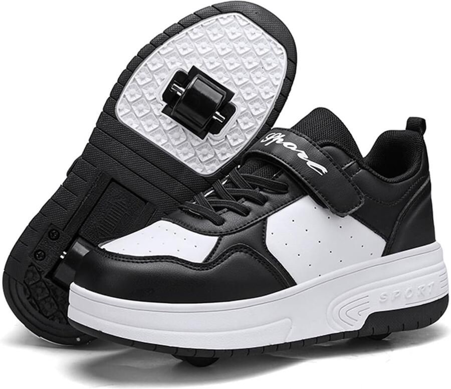 SnelShoppen Rolschaatsschoenen voor en Intrekbare Wielen Veiligheidsrolsneakers Sportieve Sneakers voor Feest Verjaardag Pasen