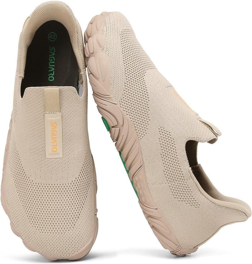 SnelShoppen SAGUARO knit barefoot schoenen voor en lichtgewicht en comfortabele minimalistische teenschoenen slip-on fitnessschoenen