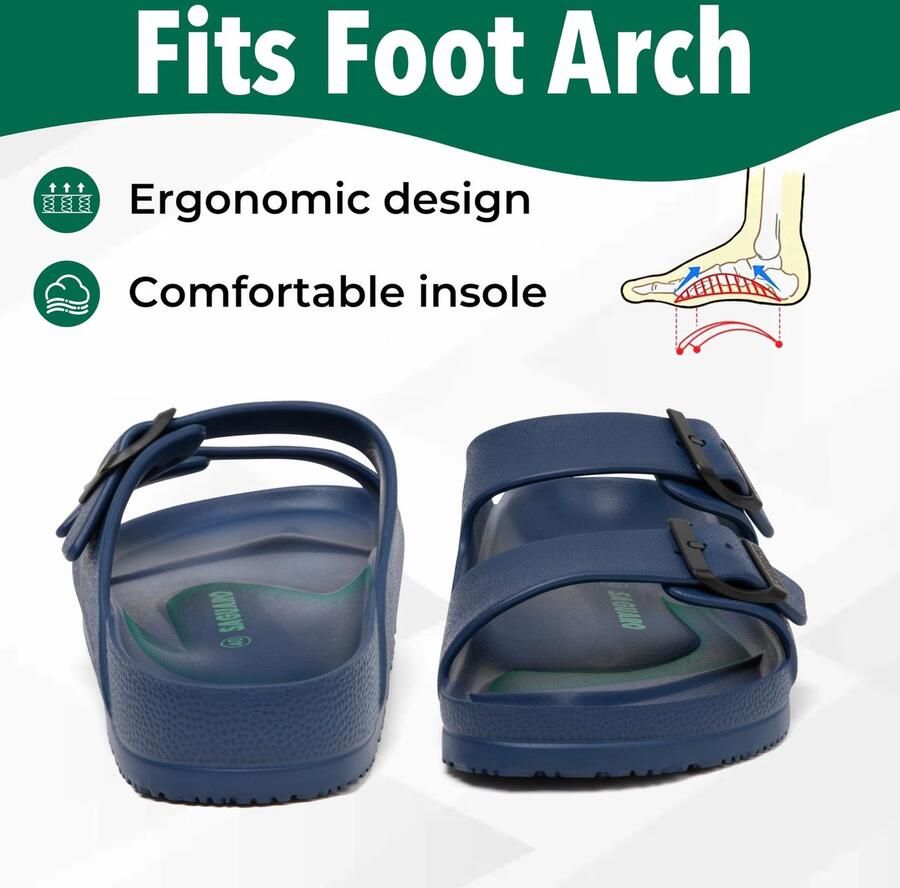 SnelShoppen SAGUARO Pantoffels voor en Lichtgewicht Elastische Badschoenen Uniseks Sandalen EU Perfect voor Thuis Tuin e