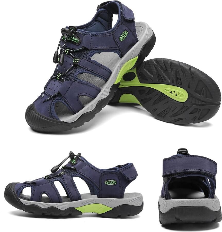 SnelShoppen Sandalen voor heren ademende wandelsandalen comfortabele trekkingsandalen outdoorsandalen voor zomersport en vrije tijd