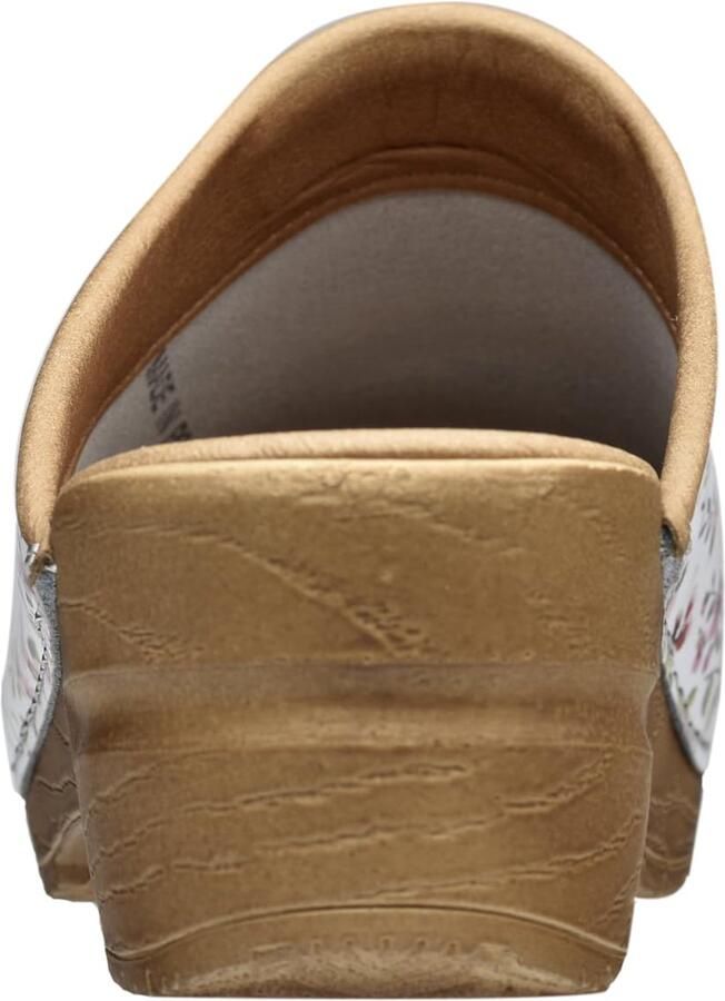 SnelShoppen Sanita Illo Open Clog Dames Handgemaakt Flexibele Leren Clogs Anatomisch Voetbed met Zacht Schuim Wit EU Perfect voor Thui