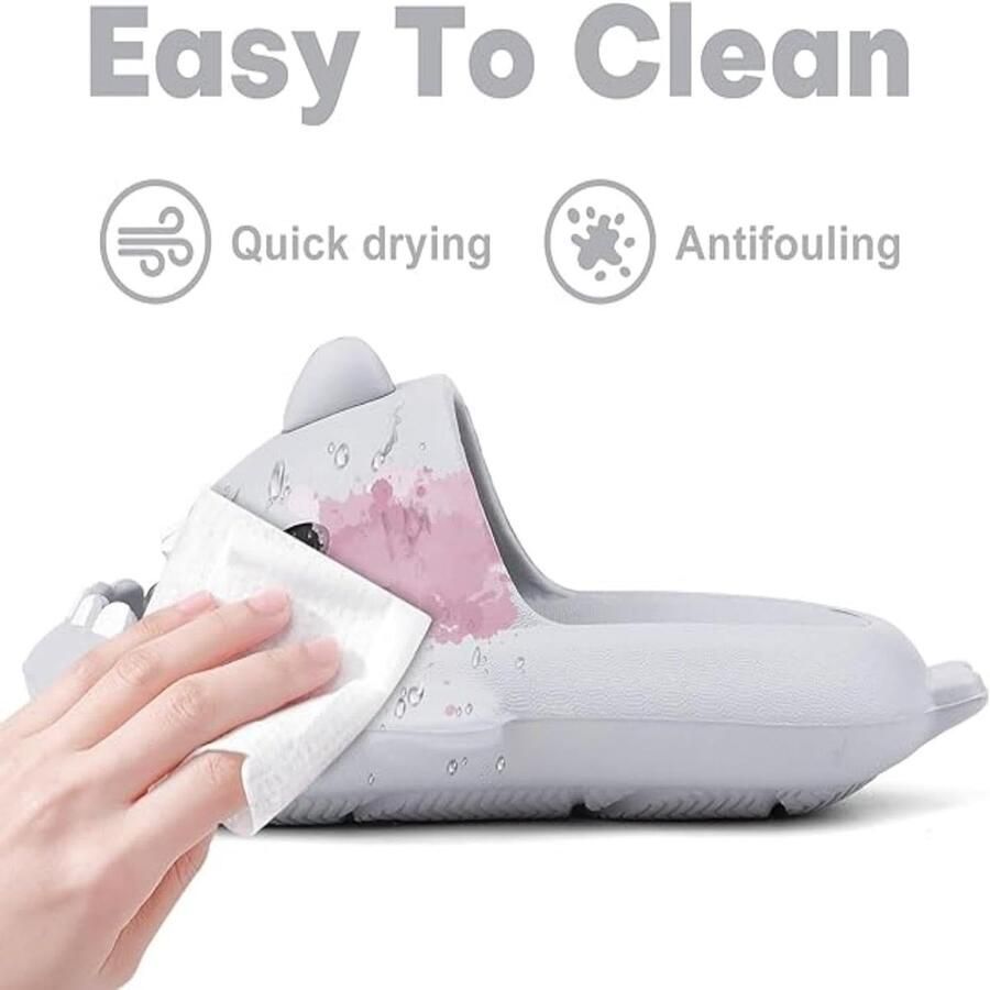 SnelShoppen Schattige Haai Pantoffels Cloud Haai Slippers Antislip Badschoenen Zomer Slippers voor Thuis Camping Tuin Li