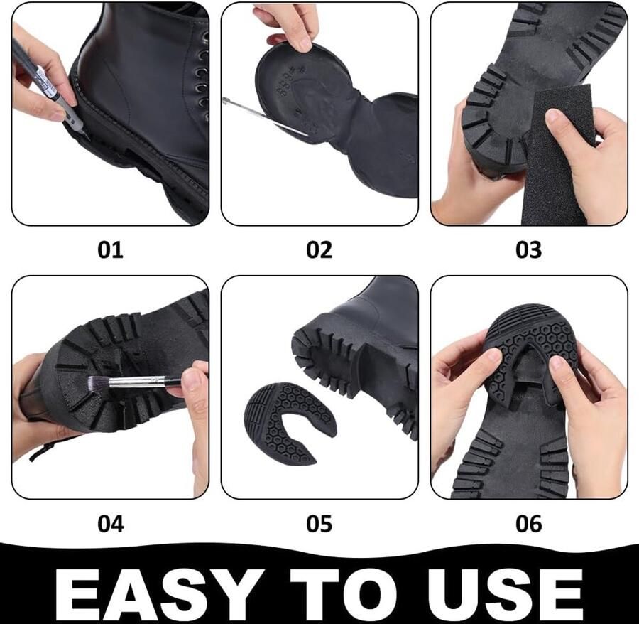 SnelShoppen Schoenrubber Antislip Rubberen Zool 1 Paar Schoenzolen Pads voor Doe-Het-Zelf Schoenen Laarzen Sneakers en Pantoffels x