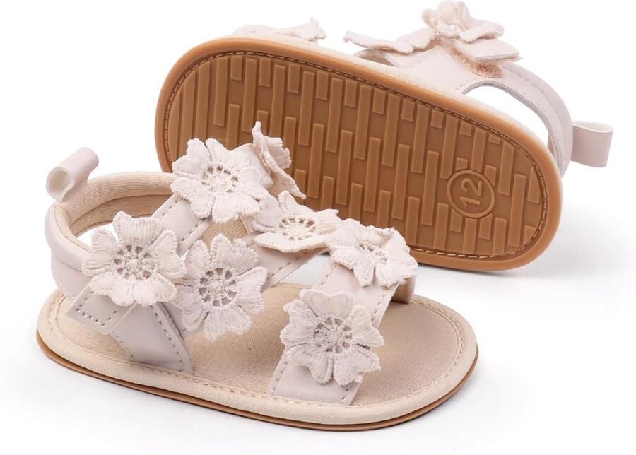 SnelShoppen Sehfupoye Sandalen voor Peuters Baby's en Zomer Casual Strikschoenen Eerste Wandelschoenen Wit