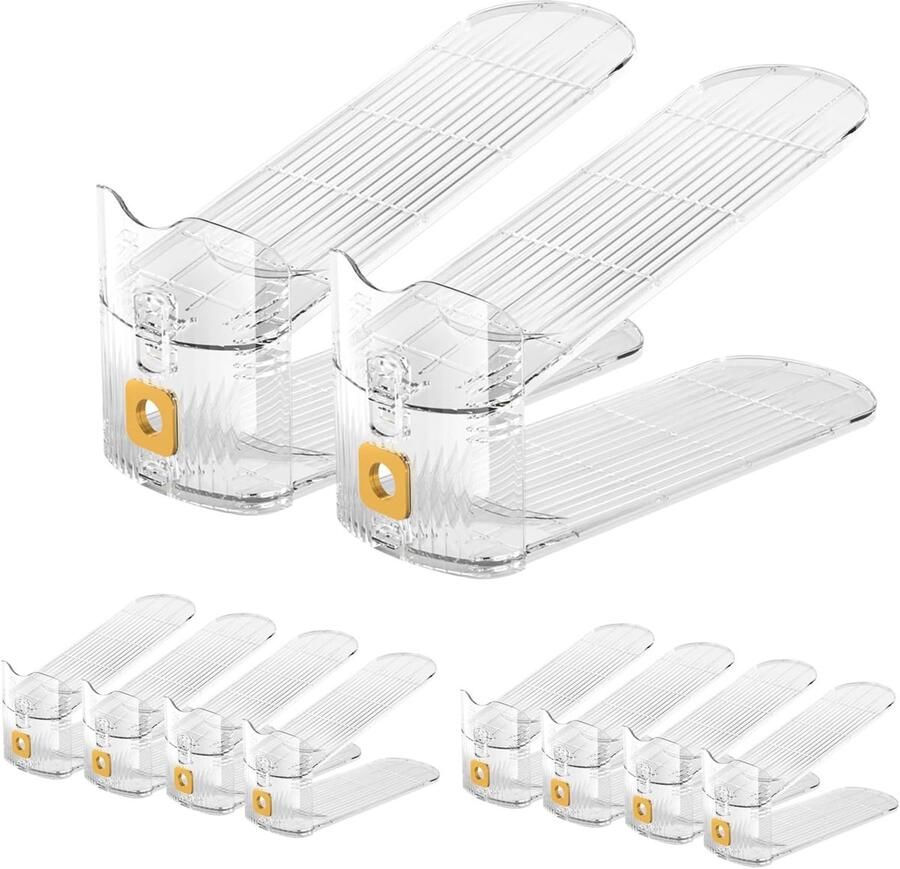 SnelShoppen Space Saving Shoe Stacker 10 Stuks Verstelbare Schoenhouder Organizer Transparante Schoen Rack voor Slippers Sportschoenen Hakken