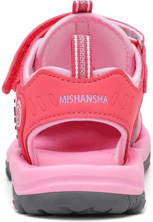 SnelShoppen Sportieve meisjes sandalen gesloten teen EU Roze perfect voor buiten vakantie camping tuin en dagelijkse activiteiten