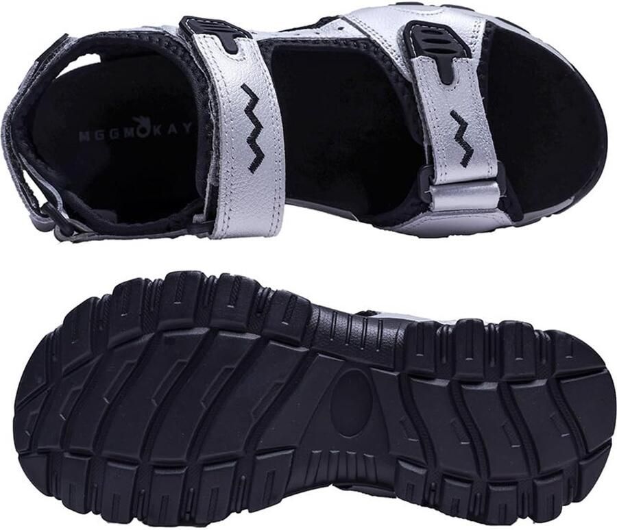 SnelShoppen Sportieve sandalen voor dames open teen zilver EU ideaal voor wandelen outdoor casual strandsandalen perfect voor zomer