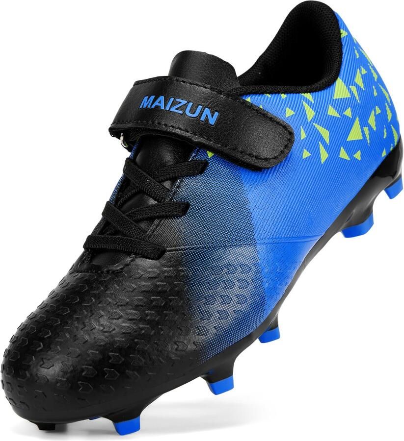SnelShoppen Sportieve Voetbalschoenen voor en Ideaal voor Compacte Vloeren Zwart Blauw EU Perfect voor Kleine en Grote K