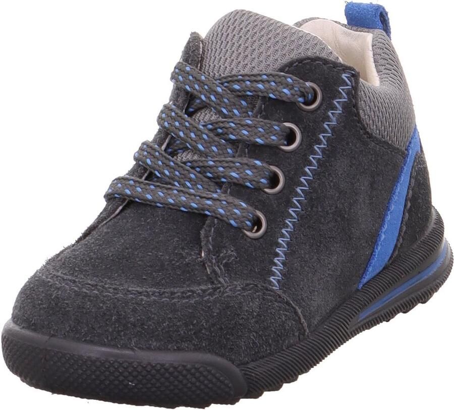 SnelShoppen Superfit Avrile Mini Babyschoenen Jongens 23 EU Schmal Leren Lopen Grijs Lichtblauw Comfortabele Schoenen voor Kleuters