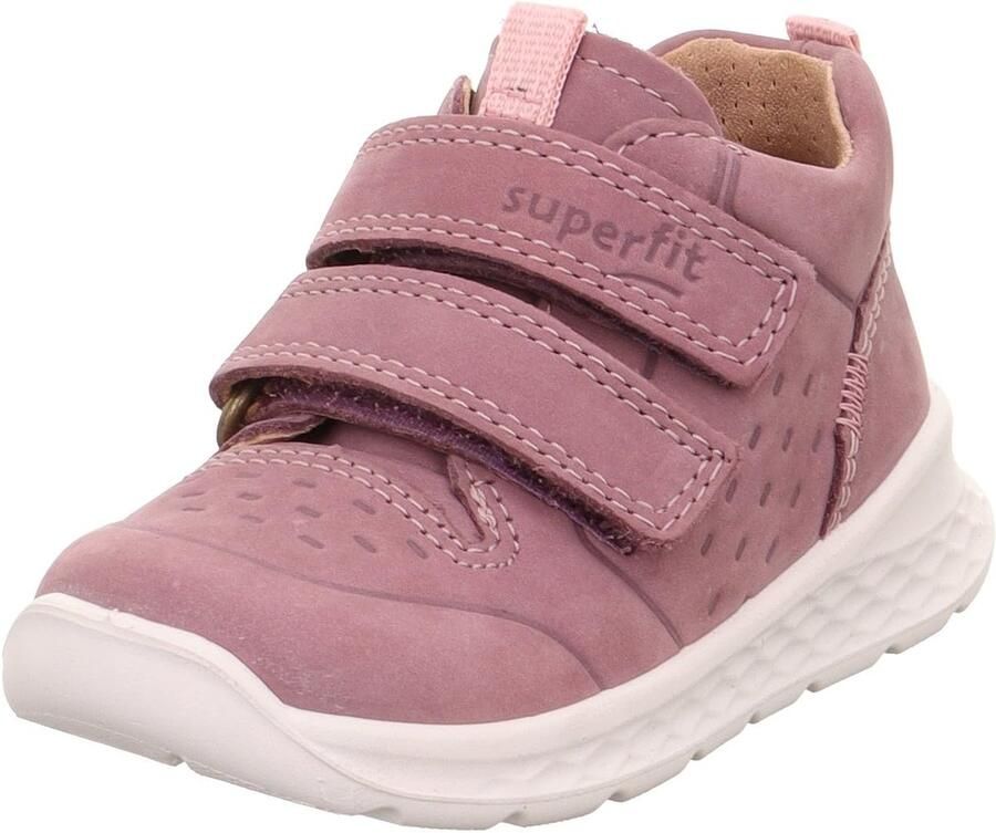 SnelShoppen Superfit Breeze Babyschoenen Meisjes 22 EU Klittenbandschoenen Paars Roze Nubuckleer voor Avontuurlijke Kinderen