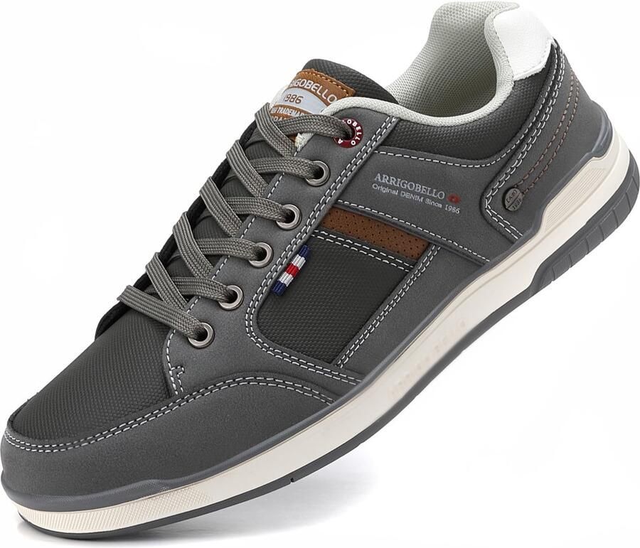 SnelShoppen Tarelo Lage Schoenen Heren Elegante Sneakers Grijs X Comfortabele Casual Sneakers voor Feest Werk en Vrijetijd