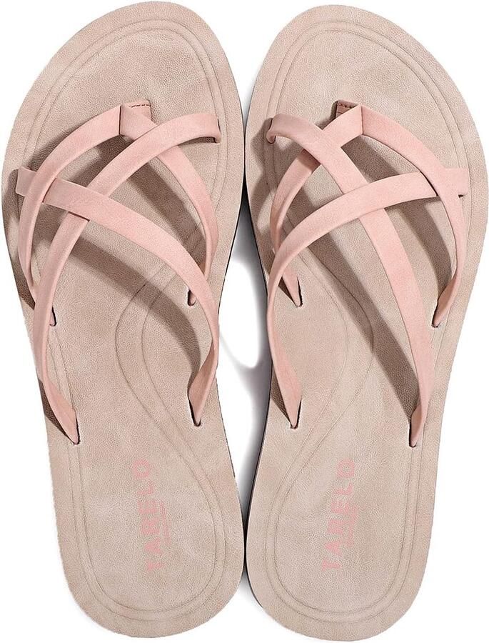 SnelShoppen TARELO Teenslippers Dames Pantoffels Roze 38 Comfortabele Slippers voor Thuis Tuin Vakantie en Strand