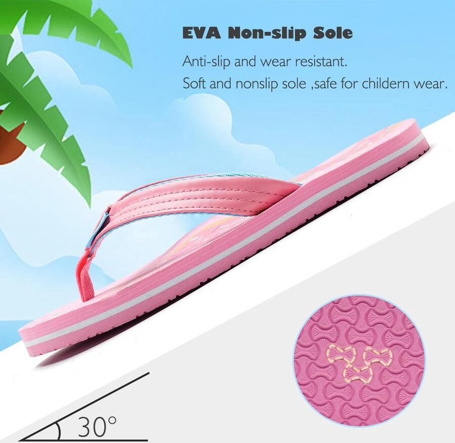 SnelShoppen Teenslippers Kinderen Antislip Badslippers Zomer Strand Zwembad Donut 32EU Comfortabele en Stijlvolle Teensandalen voor