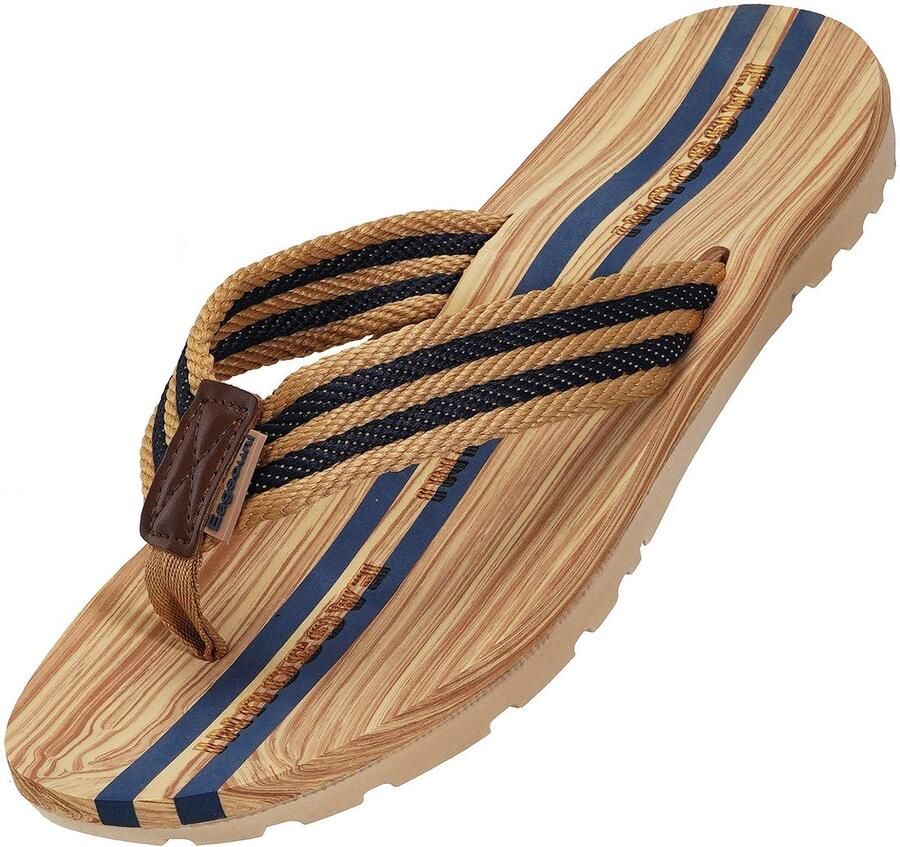 SnelShoppen Teenslippers voor en zomerslippers badslippers teensandalen pantoffels blauw EU voor strand tuin en vakantie