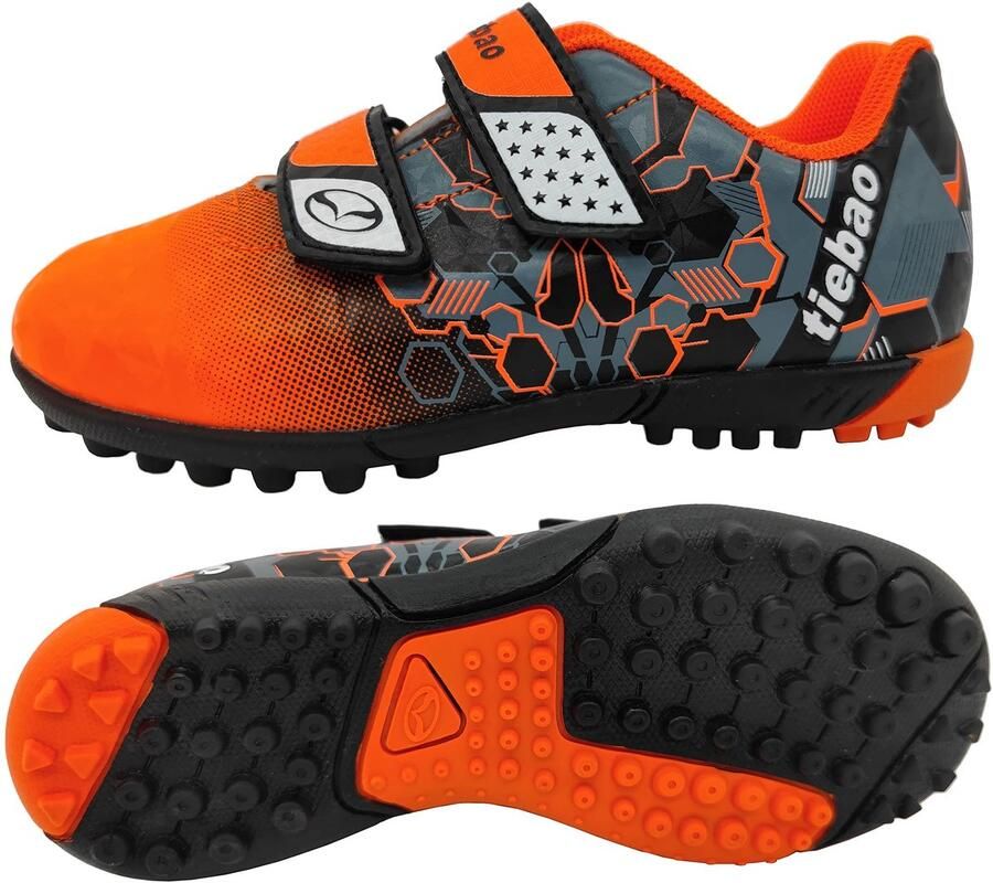 SnelShoppen Tiebao Ganar Voetbalschoenen voor en Outdoor Sportschoenen met Cleats voor Firm Ground Oranje Ideaal voor