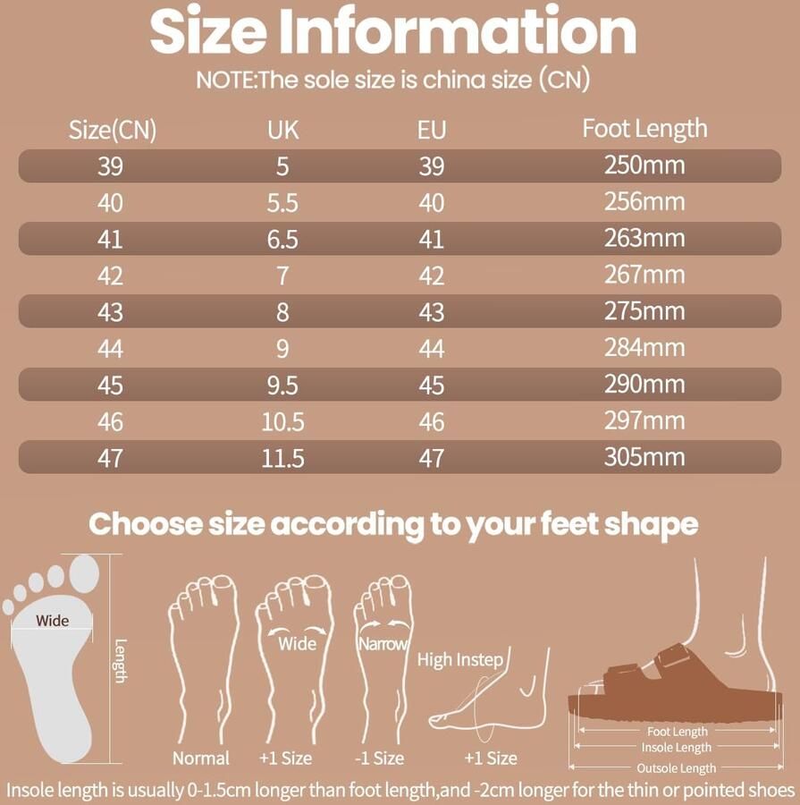SnelShoppen Torotto Mules Herensandalen Comfortabele Strandschoenen met Platte Gesp Kurken Clogs voor Zomer Bruin