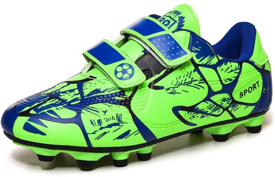 SnelShoppen Training Schoenen Voetbalschoenen Kinderen Sportschoenen Spikes Groen 35 EU Antislip Lichtgewicht Comfort Outdoor