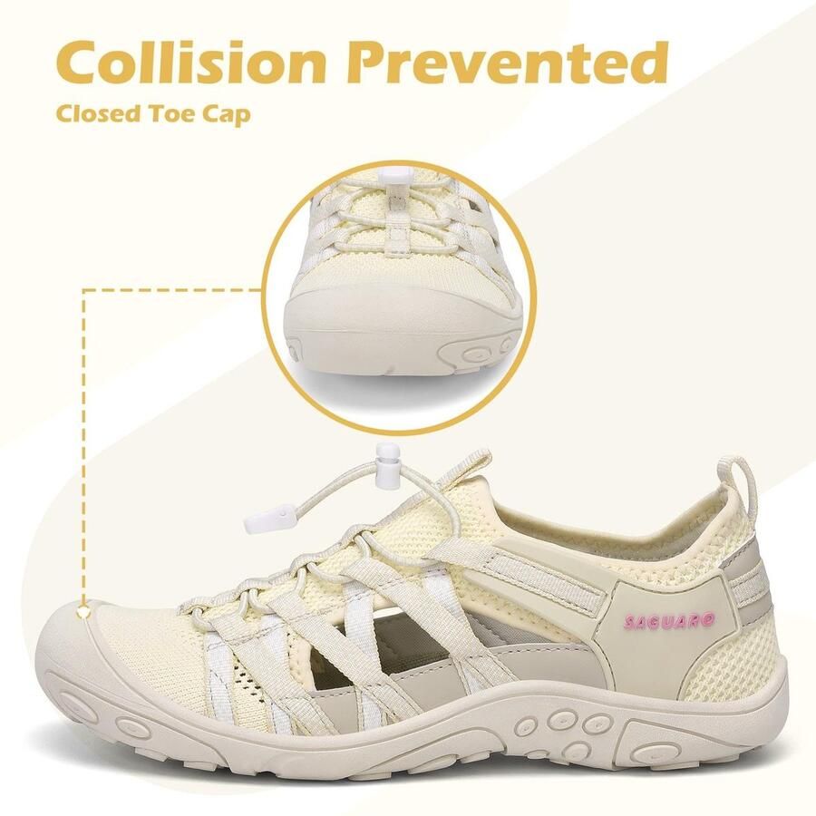 SnelShoppen Trekking- en Wandelsandalen Dames Ademend en Comfortabel Beige EU Perfect voor Outdoor Activiteiten Camping Wandelen Tuin