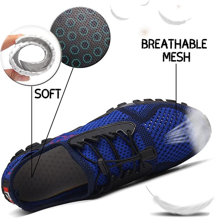SnelShoppen Trekking Sandalen Heren Outdoor Strandschoenen Ademend en Licht Sneldrogend Blauw 45 EU Perfect voor Wandelen Vissen Zomer Activitei