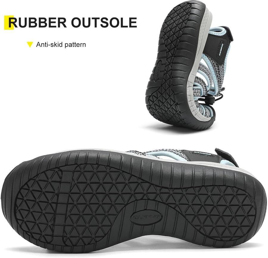 SnelShoppen Trekkingsandalen Dames Wandelsandalen Zwartblauw Ademend Gesloten Tenen Comfortabele Zomersandalen voor Outdoor