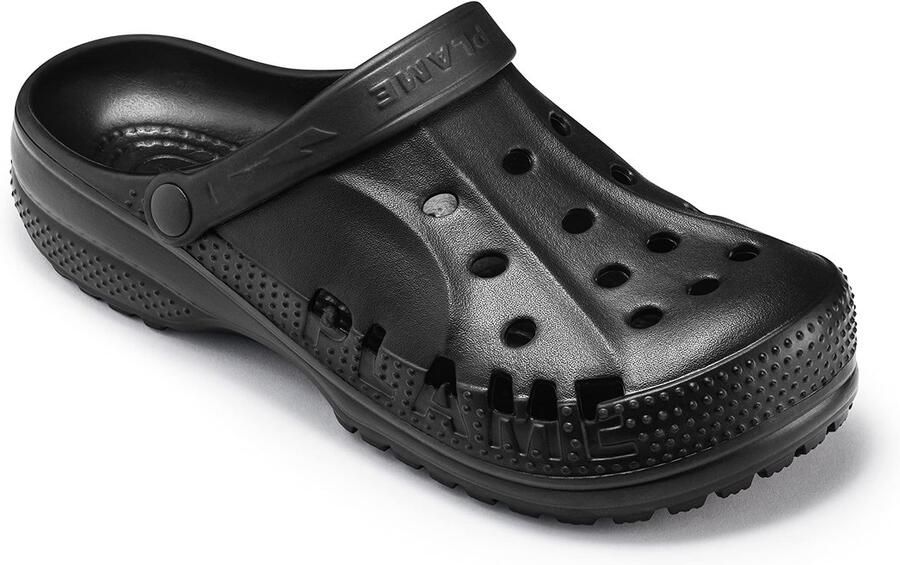 SnelShoppen Tuinklompen Unisex Sanitaire Klompen Zwart Comfortabele Gom Schoenen voor Zomer Tuin Keuken en Camping
