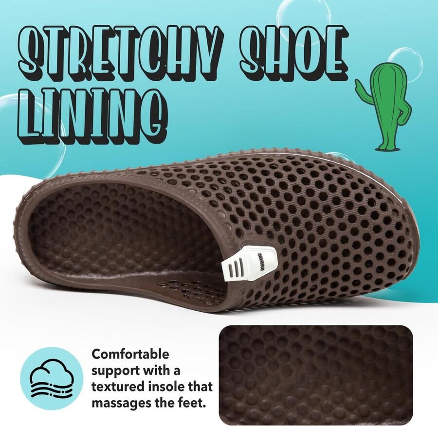 SnelShoppen Tuinschoenen en Zachte Antislip Pantoffels voor Binnen en Buiten EU Bruin Comfortabele Outdoor Slippers voor