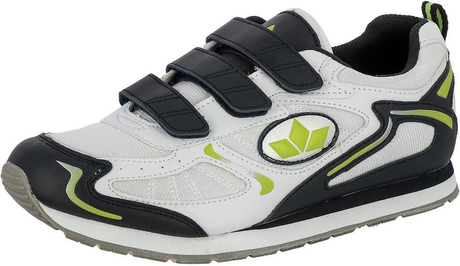 SnelShoppen Uniseks Fitness-schoenen voor Volwassenen Lico NELSON V Wit Marineblauw Limoen EU Ideaal voor Sport Training en Vrije T