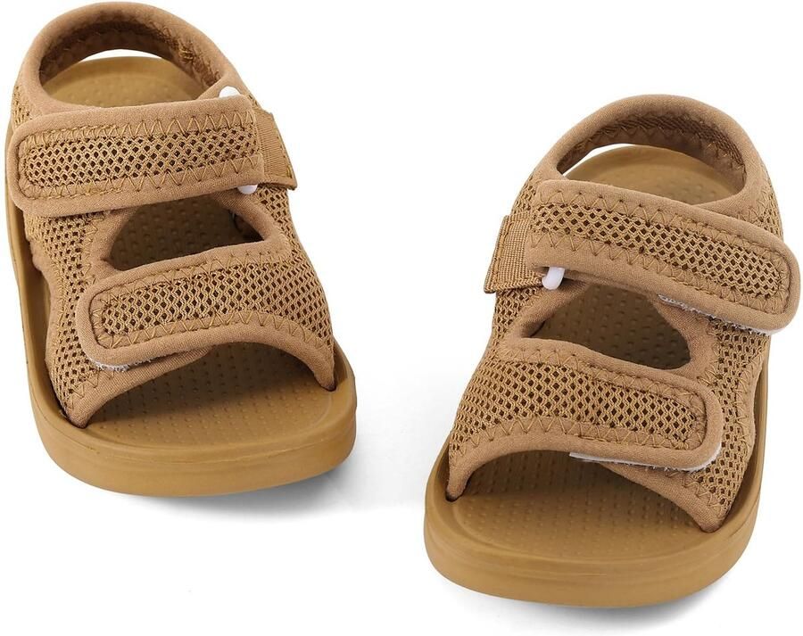 SnelShoppen Uniseks Kindersandalen voor Baby's en Open Teen Zachte Platten Zomer Wandelen Strand Outdoor Sport Kaki