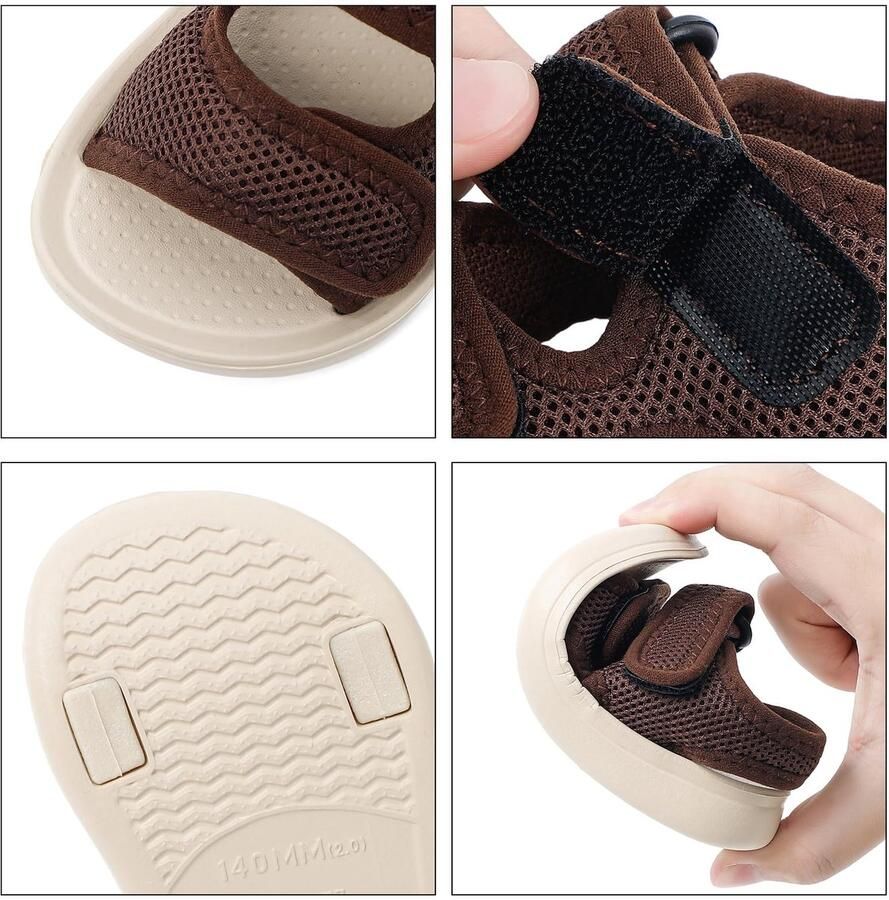 SnelShoppen Uniseks Zomersandalen voor en Antislip Wandelschoenen Trekking Outdoor Strand Schoenen Bruin