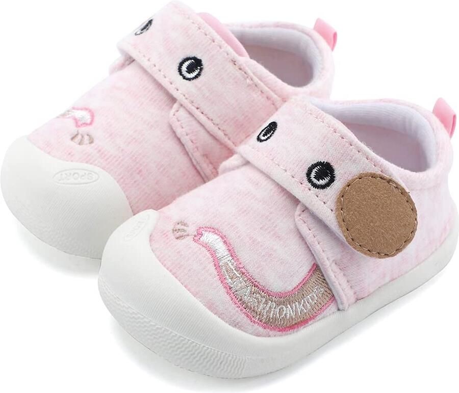 SnelShoppen Unisex Baby Eerste Wandelschoenen Cartoon Peuter Baby Rubber Anti-Slip Prewalker Schoenen Roze 1 19.5 EU Perfect voor