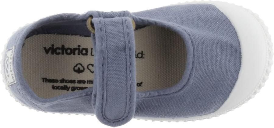 SnelShoppen Unisex Canvas Mary Janes Sandalen voor Kinderen Klittenbandsluiting Gekleurd Katoen Milieuvriendelijk AZUL Ideaal vo