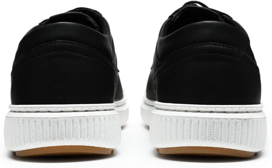 SnelShoppen Veterschoenen voor heren moderne sneakers kostuumschoenen van leer casual halfhoge schoenen sportief en elegant zwart