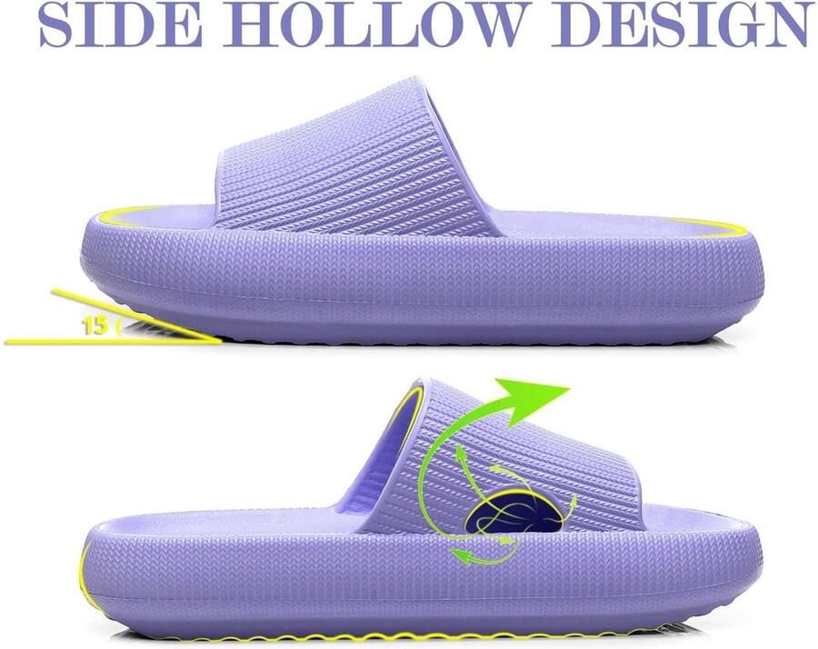 SnelShoppen VEXITO Cloud Slides Slippers Antislip Badslippers Cushionaire Sandals Unisex Kussen Zachte Bathing Beach Pantoffels Shower