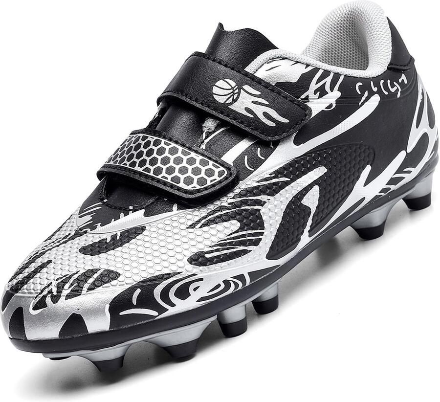 SnelShoppen Voetbalschoenen Jongens Low-Top Spikes Kinderen 37 EU Zwart Professionele Outdoor Trainingsschoenen voor Soccer en Vrije Tijd