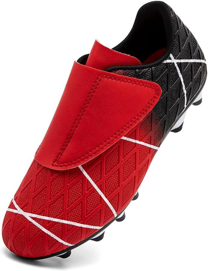 SnelShoppen Voetbalschoenen Jongens Low-Top Spikes Rood 37 EU Professionele Trainingsschoenen voor Kinderen en Tieners Outdoor Soccer Schoenen