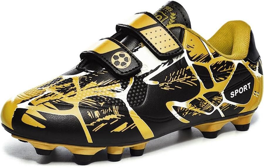 SnelShoppen Voetbalschoenen Spikes Goud 35 EU Lichtgewicht Antislip Training Schoenen voor Kinderen Outdoor Sportschoenen