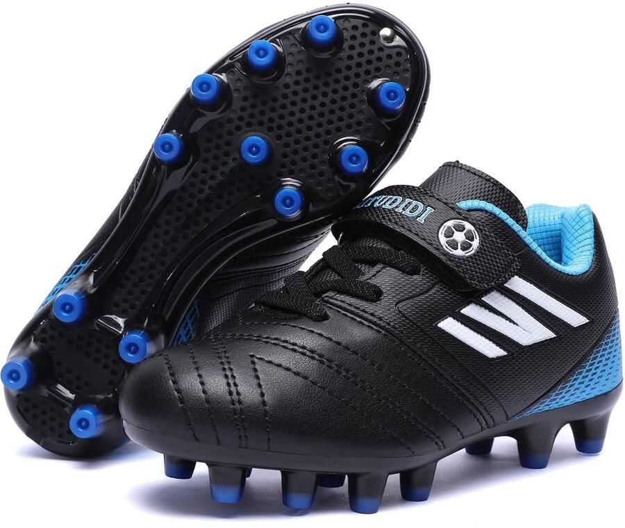 SnelShoppen Voetbalschoenen Kinderen 35 & FG AG Ade d Anti-Slip Sneakers Lichtgewicht Comfortabele Soccer Schoenen Zwart voor