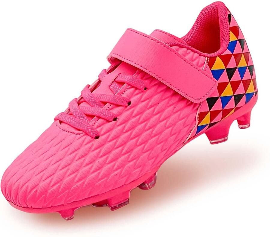 SnelShoppen Voetbalschoenen voor Kinderen Kunstgras Kickschoenen Trainingsschoenen Sportschoenen Turf Roze EU Geschikt voor Jongens