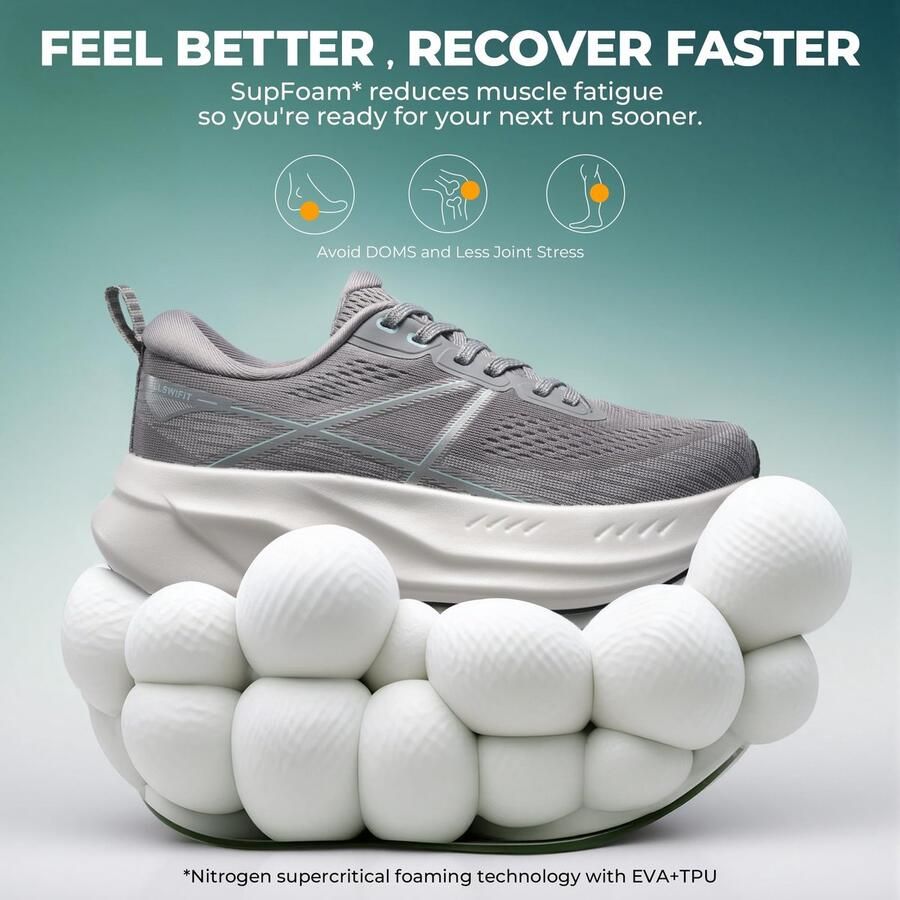 SnelShoppen Vrouwen Hardloopschoenen Kussen Tennisschoenen Antislip Comfortabel Lichtgewicht Gym Workout Atletische Boog Ondersteuning Wandelen Snea