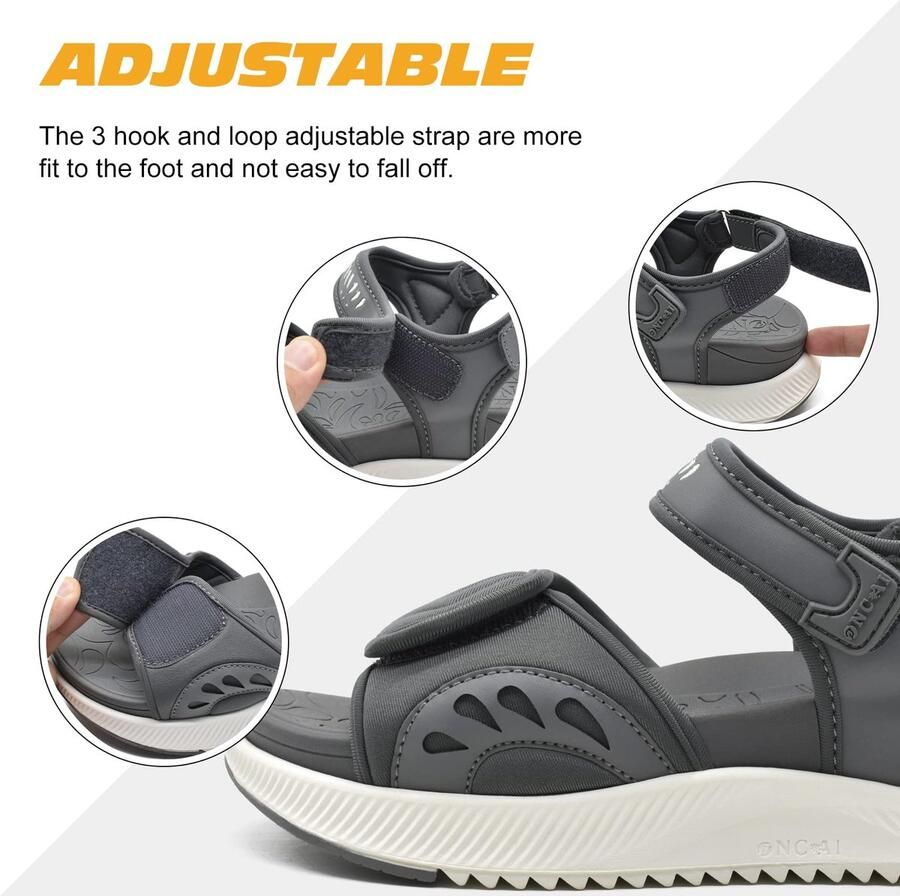 SnelShoppen Wandelen Sandalen Dames met Boog Ondersteuning Orthopedische Outdoor Sandalen voor Plantaire Fasciitis Water Sport Platform Sandalen V