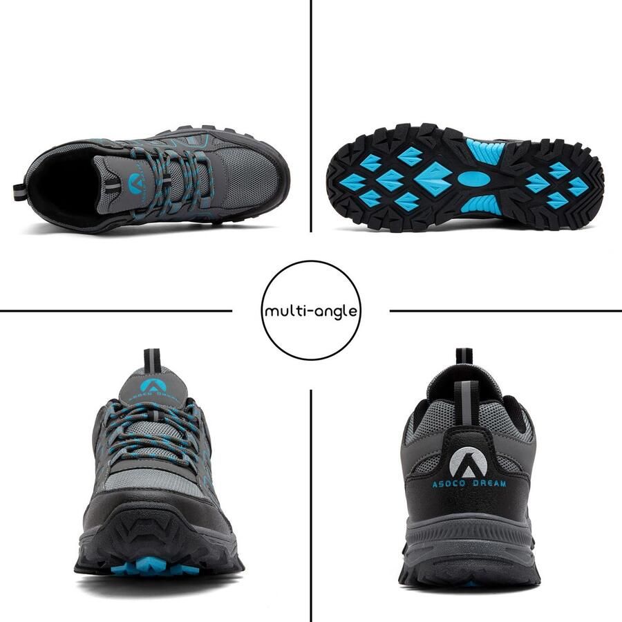 SnelShoppen Wandelschoenen voor en Antislip Trekkingschoenen Ade d en Comfortabel Grijs EU Ideaal voor Wandelen Trekkin
