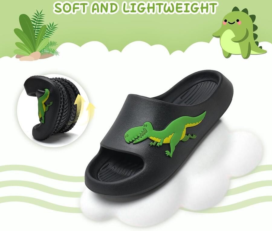 SnelShoppen WateLves Badslippers Kinderen Antislip Badschoenen voor en Zachte Dikke Zool Dinosaurier EU Voor Binnen