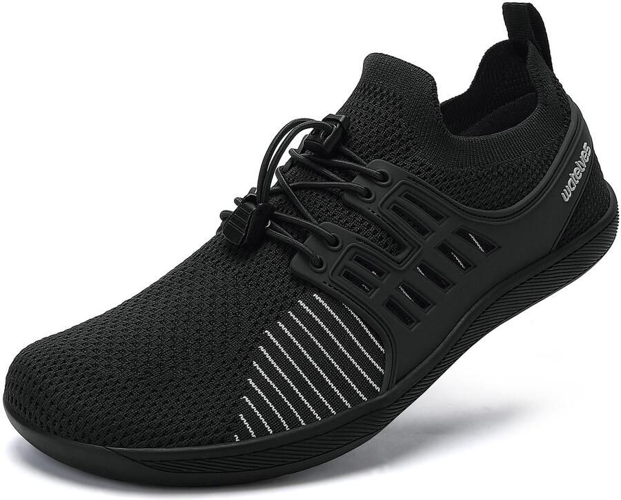 SnelShoppen Barfuss Sneakers voor Slip-On Lichte Schoenen Blotevoetenschoenen Herenpantoffels Brede Teenbox Minimalistisch Zwart