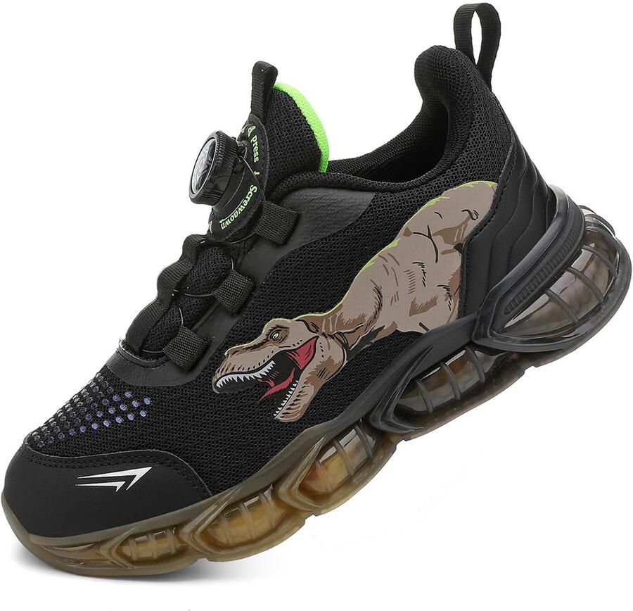 SnelShoppen Xemuck Kindersneakers Hardloopschoenen Jongens Ademend en Comfortabel Dinosaur motief Gymschoenen Lichtgewicht Joggingschoenen Maa