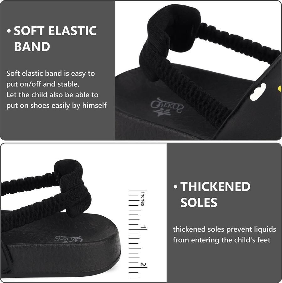 SnelShoppen Youecci Badslippers & Antislip Platte Badschoenen Lichtgewicht Kindersandalen voor Douche Strand & Zomer Groen Dinos