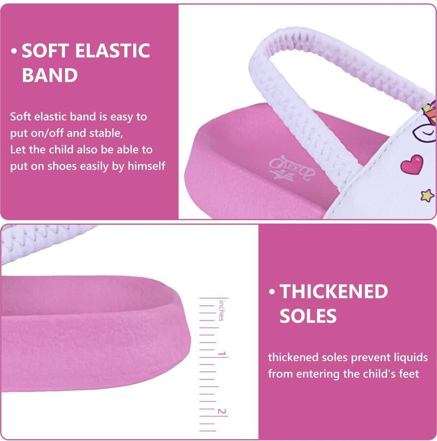 SnelShoppen Youecci Sandalen voor Meisjes Roze Eenhoorn Lichte Slipvaste Badsandalen voor Kinderen Zomer Strand Slippers
