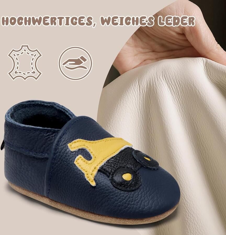 SnelShoppen Zachte Babyschoenen voor Pasgeborenen Suède Zool Schattige Gekleurde Diertjes Leer Eerste Stapjes