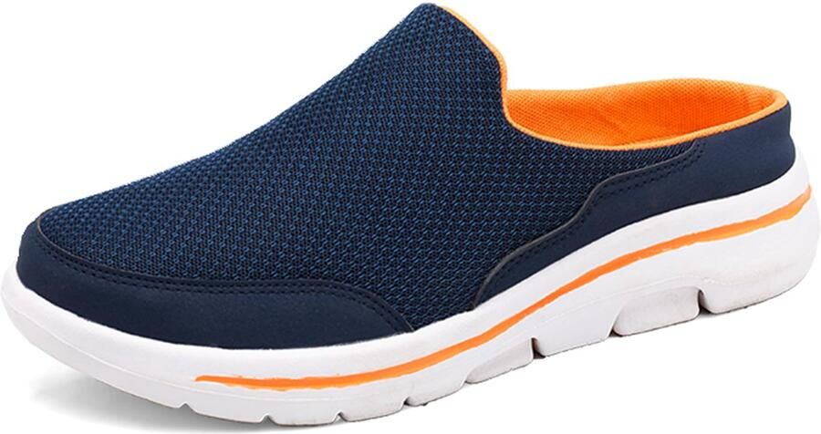 SnelShoppen Zachte Klompen Muiltjes Comfortabele Warme Antislip Slippers 35-48 EU Blauw Oranje Perfect voor Thuis en Outdoor Tuinsch