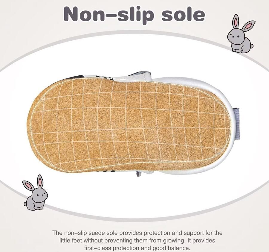 SnelShoppen Zachte leren kruipschoenen voor baby's met suède zolen Comfortabele en stijlvolle babyschoenen voor en (W